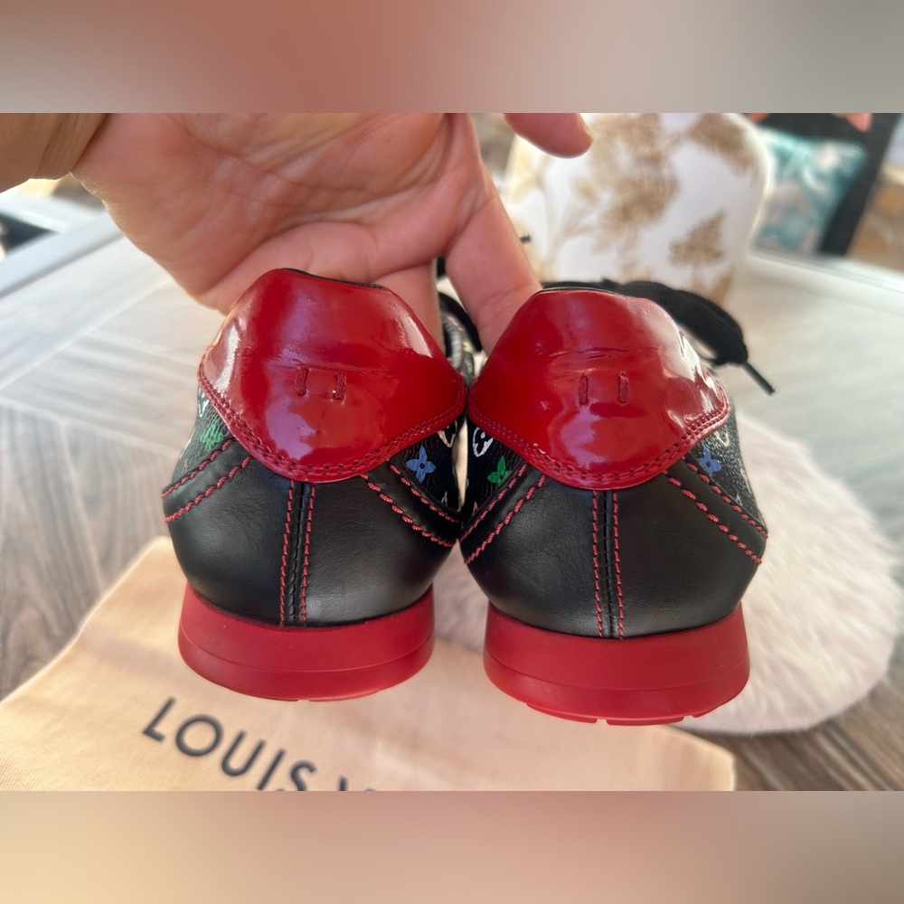 Louis Vuitton Murakami Black Multicolor Low Top Sneakers (Size 37/7 US) - Picture 10 of 16